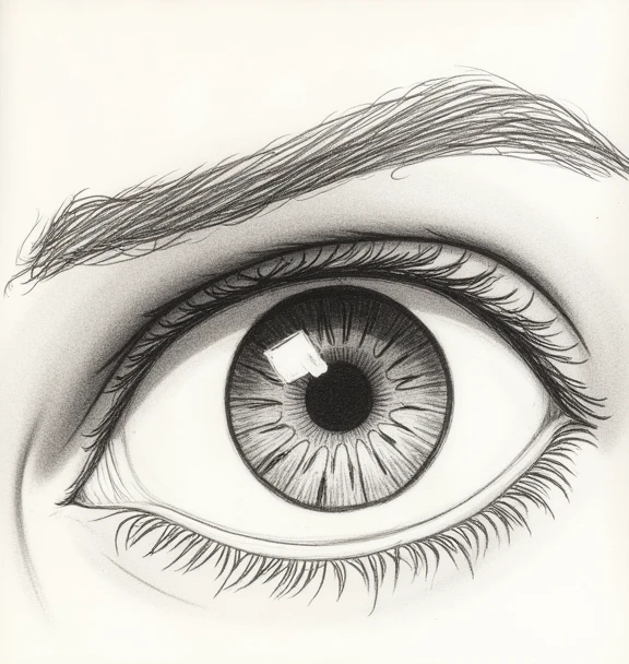 drawing of a close up of a person's eye with a pencil, best of art station, featured on artsation, sexy eyes, still from alita, outline drawing, by Mac Conner, an scp anomalous object, trending on artstion, inspired by Eric Zener, black and white vector art, masterful digital art